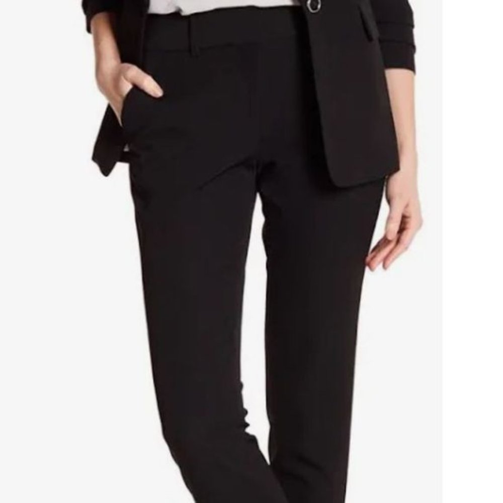 LAUNDRY by Shelli Segal Straight Leg Work Pants - Size 10, Black